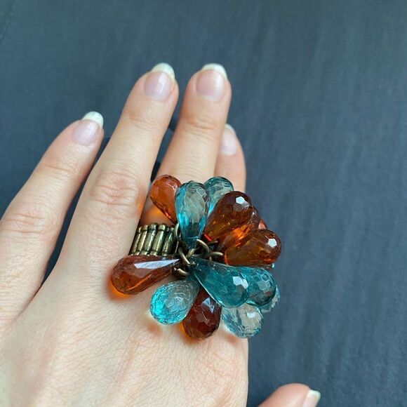 NWT Playful Large Bead Ring - Stretchy Band - Dots - Picture 4 of 5